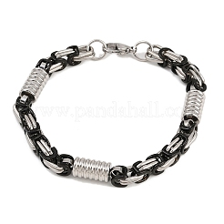 201 Stainless Steel Byzantine Chain Bracelets for Men Women&nbsp;BJEW-B143-10EBP