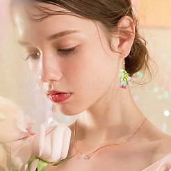 100Pcs 10 Colors Handmade Transparent Lampwork & Acrylic Pendants&nbsp;OACR-BM0001-04