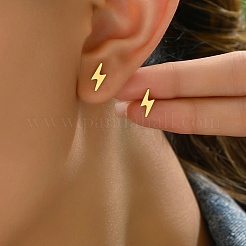 201 Stainless Steel Lightning Bolt Stud Earrings&nbsp;NS8933