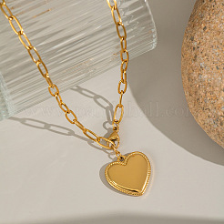 304 Stainless Steel Heart Pendant Necklaces for Women&nbsp;JD8582
