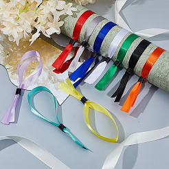 120Pcs 10 Colors Plastic & Polyester Disposable Wristbands&nbsp;BJEW-FH0001-21