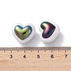 UV Plating Rainbow Iridescent Acrylic Beads&nbsp;X-OACR-H112-19C