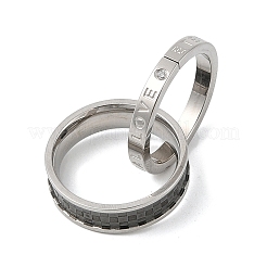 304 Stainless Steel Interlocking Ring Pendants&nbsp;STAS-U040-18P-A