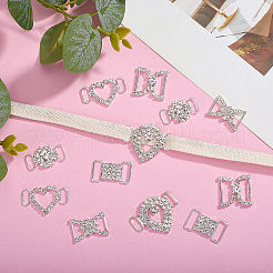 12Pcs 6 Styles Brass Crystal Rhinestone Connector Charms&nbsp;KK-HY0004-27