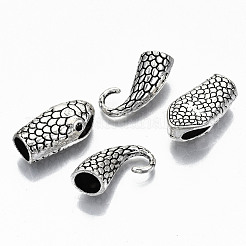 Tibetan Style Alloy Hook and Snake Head Clasps&nbsp;TIBE-N011-040AS-RS