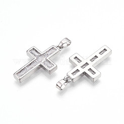 Brass Micro Pave Cubic Zirconia Pendants&nbsp;KK-N257-32P