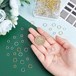 300Pcs 6 Style Brass Soldered Closed Jump Rings&nbsp;KK-CA0002-95