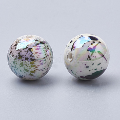 AB-Color Spray Painted Acrylic Beads&nbsp;X-ACRP-R146-02