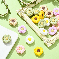 20Pcs Daisy Food Grade Eco-Friendly Silicone Focal Beads&nbsp;SIL-CJ0001-07