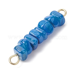 10Pcs 10 Colors Dyed Natural Freshwater Shell Nuggets Beaded Connector Charms&nbsp;PALLOY-JF04516-02