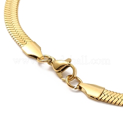 Ion Plating(IP) 304 Stainless Steel Herringbone Chain Necklace for Men Women&nbsp;X-NJEW-E076-04D-G