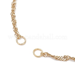 2Pcs 2 Colors 304 Stainless Steel Singapore Chain Bracelet Making&nbsp;AJEW-JB01306