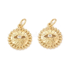 Eco-Friendly Brass Micro Pave Cubic Zirconia Charms&nbsp;KK-I698-17G