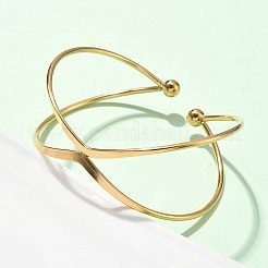 304 Stainless Steel Cuff Bangles&nbsp;BJEW-L682-033G