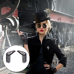2Pcs Fashionable Alloy Tassel Epaulettes&nbsp;DIY-FH0007-13