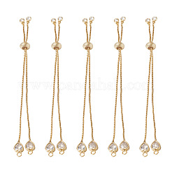 Rack Plating Adjustable Brass Slider Bracelets&nbsp;YS-TAC0001-13G
