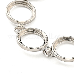 Rack Plating Brass Flat Round Link Bracelet Making with Tray&nbsp;BJEW-A010-03A-P