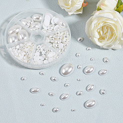 Eco-Friendly Plastic Imitation Pearl Cabochons&nbsp;MACR-PH0001-13