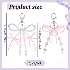 6Pcs Acrylic & Alloy & Plastic Keychain&nbsp;KEYC-PH01538