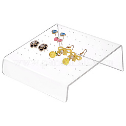 70-Hole Transparent Acrylic Slant Earring Display Stands&nbsp;EDIS-WH0016-013