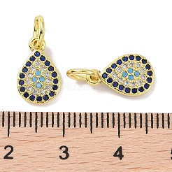 Real 18K Gold Plated Brass Micro Pave Cubic Zirconia Pendants&nbsp;KK-L209-043G-01
