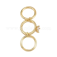 Brass Micro Pave Cubic Zirconia Plain Band Finger Rings for Women&nbsp;RJEW-P160-01E-G