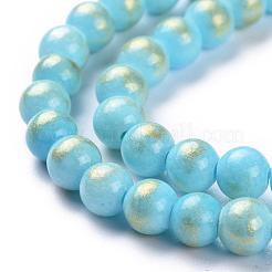 Natural Mashan Jade Beads Strands&nbsp;G-P232-01-H-8mm