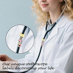 9Pcs Sea Animal Alloy Enamel Stethoscope Pendant Decorations&nbsp;HJEW-SW00235