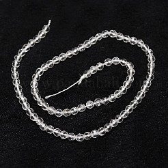 Natural Quartz Crystal Beads Strands&nbsp;G-G736-05-4mm