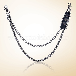 1Pc Alloy Double Layer Chain Belts for Pants&nbsp;AJEW-GF0011-93D