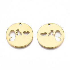 Ion Plating(IP) 201 Stainless Steel Pendants&nbsp;STAS-N098-073LG