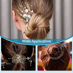 2Pcs Brass Hair Sticks&nbsp;OHAR-PH00003