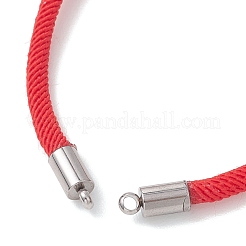 Nylon Round Cord Slider Bracelet Makings&nbsp;AJEW-JB01516-01