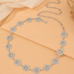 Hollow Out Flat Round Alloy Link Chain Waist Belly Chains for Women&nbsp;FS-WGA642B-02