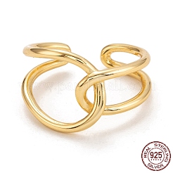 925 Sterling Silver Cuff Rings&nbsp;RJEW-H132-12G