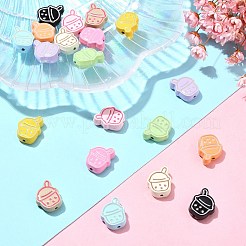 20Pcs 10 Colors Spray Painted Alloy Beads&nbsp;FIND-CJ0002-45