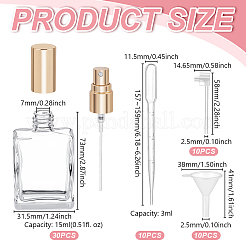 30Pcs Glass with PP Plastic Perfume Spray Bottles&nbsp;AJEW-GA0009-21