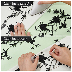 Flower Shape Cloth Embroidery Applqiues&nbsp;PATC-WH0012-52B