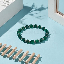 Dyed Natural Agate Beaded Stretch Bracelet&nbsp;BJEW-JB09179-01