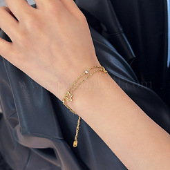 304 Stainless Steel Cable Chain Bracelets&nbsp;WG59DA4-01