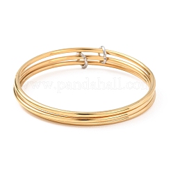 304 Stainless Steel Multi-strand Bangles&nbsp;BJEW-K271-02G
