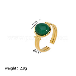 Oval Natural Green Aventurine Ring&nbsp;VR5494-3
