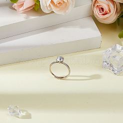 Rhodium Plated 925 Sterling Silver Engagement Solitaire Ring Settings&nbsp;STER-DC0001-99