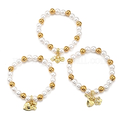 Brass Stretch Bracelets&nbsp;BJEW-C098-06
