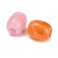 Two-tone Opaque Acrylic European Beads&nbsp;AC-CBA6BCC-15