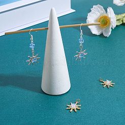 4Pcs 2 Colors Glass Pendants&nbsp;GLAA-SZ0001-91