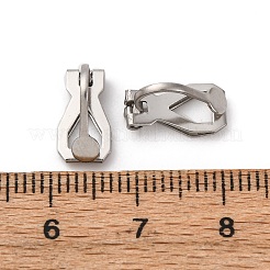 316 Surgical Stainless Steel Clip-on Earring Findings&nbsp;X-STAS-P397-02P