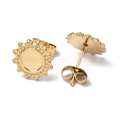 Ion Plating(IP) 304 Stainless Steel Stud Earring Findings&nbsp;STAS-F286-09G