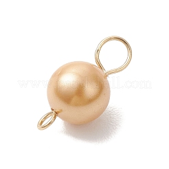 Dyed Round Shell Pearl Connector Charms&nbsp;PALLOY-JF04852