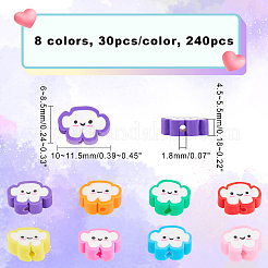 240Pcs 8 Colors Handmade Polymer Clay Beads&nbsp;CLAY-CA0001-24